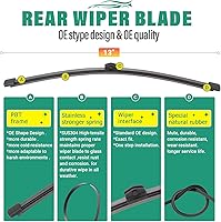 Vista 152 de 26" 20" 16" Windshield Wiper Blades Replacement for Dodge Grand Caravan 2008-2020 / Chrysler Town & Country 2008-2016 Premium All Weather Front Rear