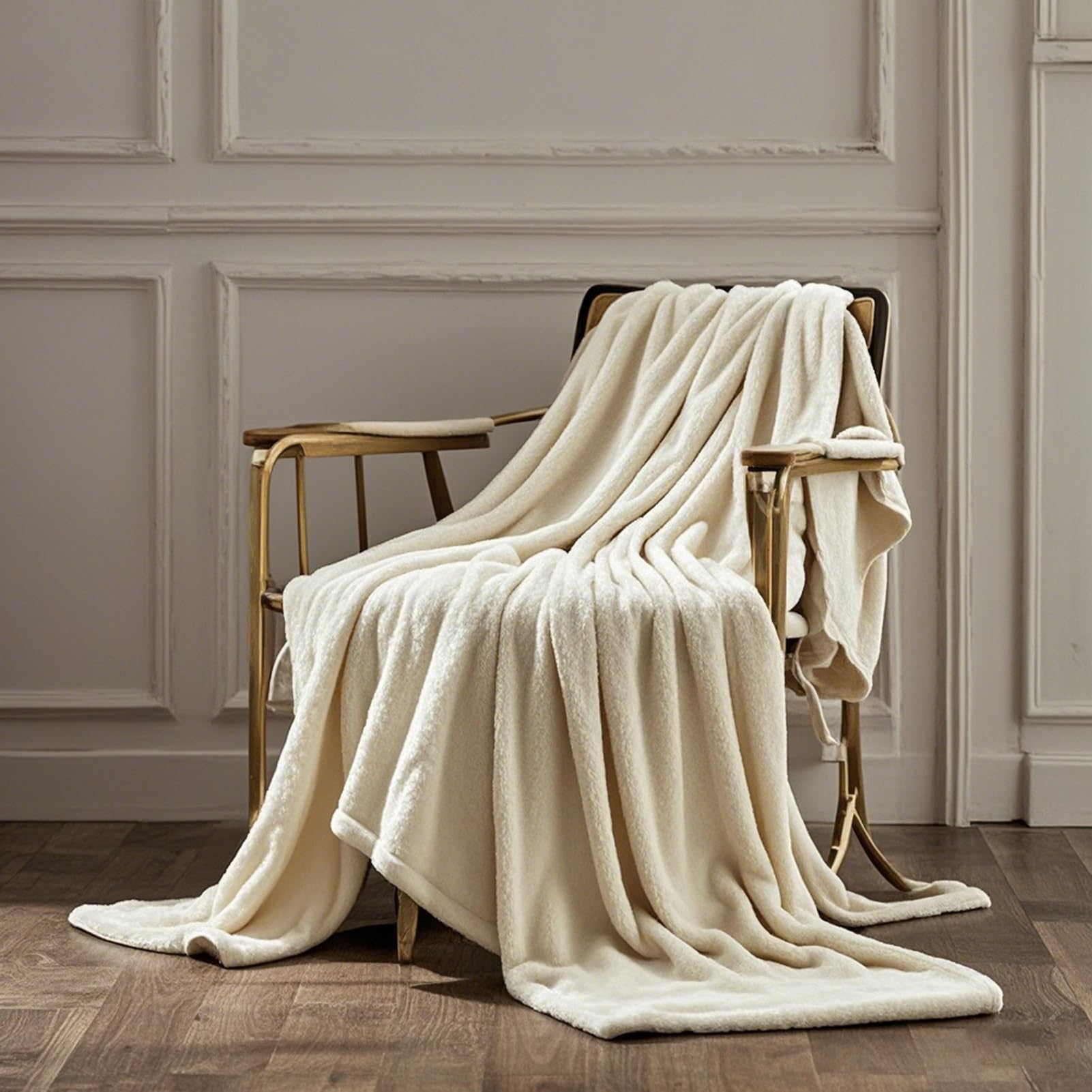STGAO Manta Polar 200 x 300 cm Cálido Día de Invierno Mejorar El Sueño Manta Cubre Sofa Grande Personalización de Soporte para Niño Mascota Cama Habitacion Dormitorio, Beige