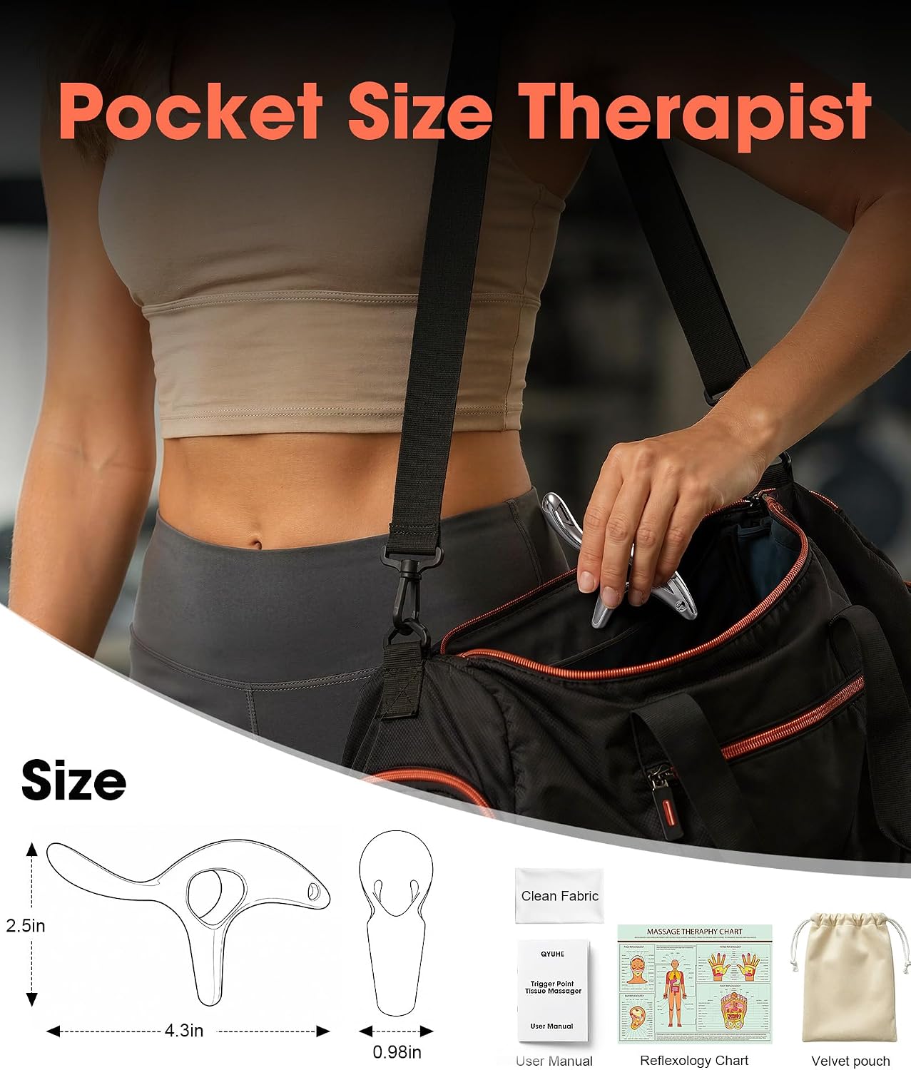 Gua Sha Trigger Point Massage Tool, Deep Tissue Massage Tools, Muscle Knots Remover, Scraper Therapy Tools for Full Body Pain Relief & Tension Release, Pocket Design Gifts for Women Men