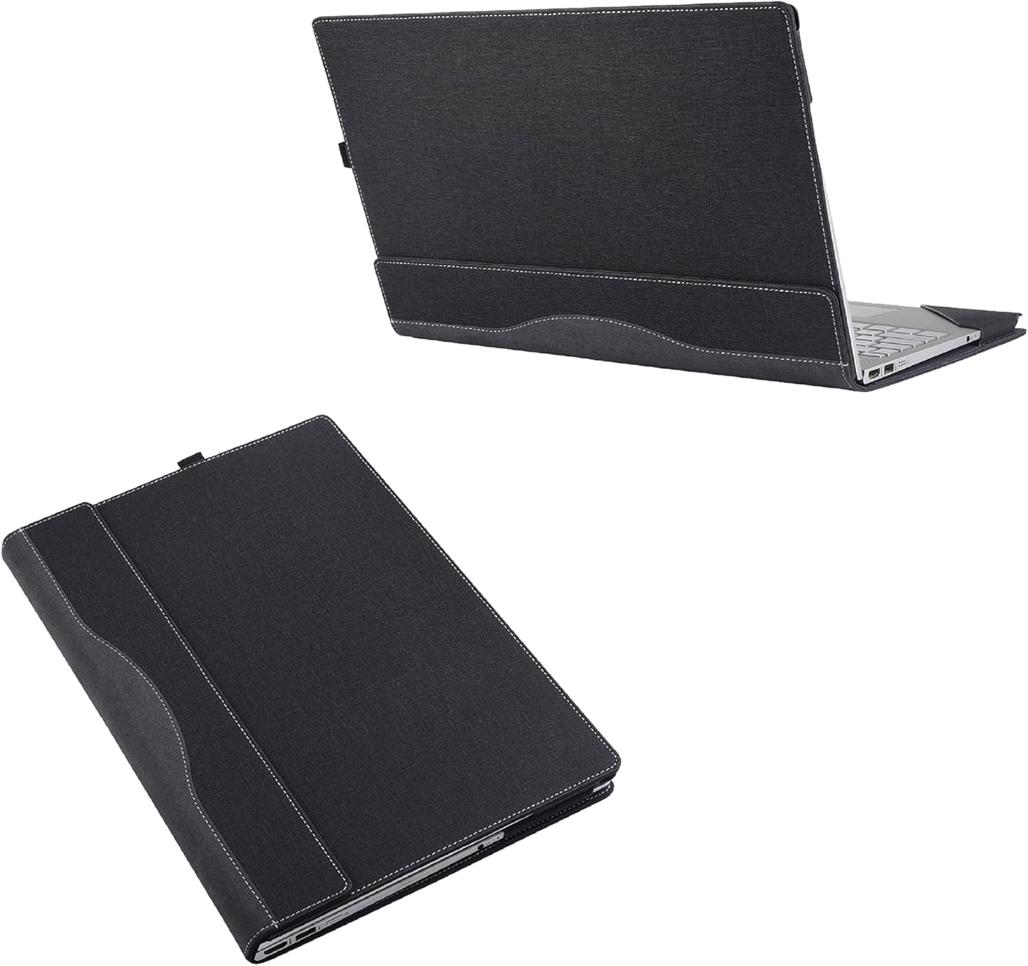 2024 New Laptop Case Cover for 14-inch Samsung Galaxy Book4 Pro Compatible with 14'' Samsung Galaxy Book3 Pro,2 in 1 PU Leather Notebook PC Bag Shell Sleeve Accessory (Dark Grey)