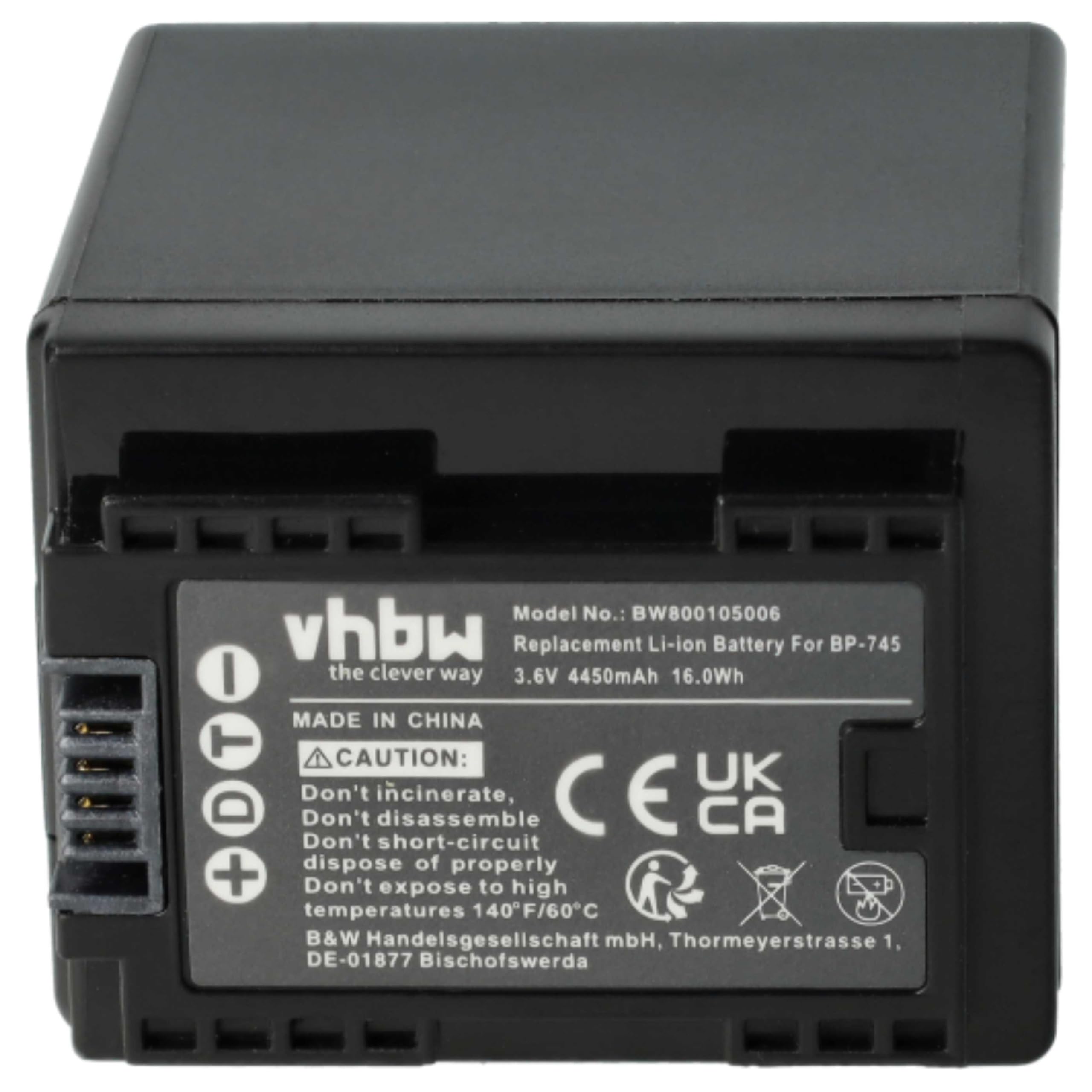 vhbw 2X Batterie Compatible avec Canon Legria HF R88