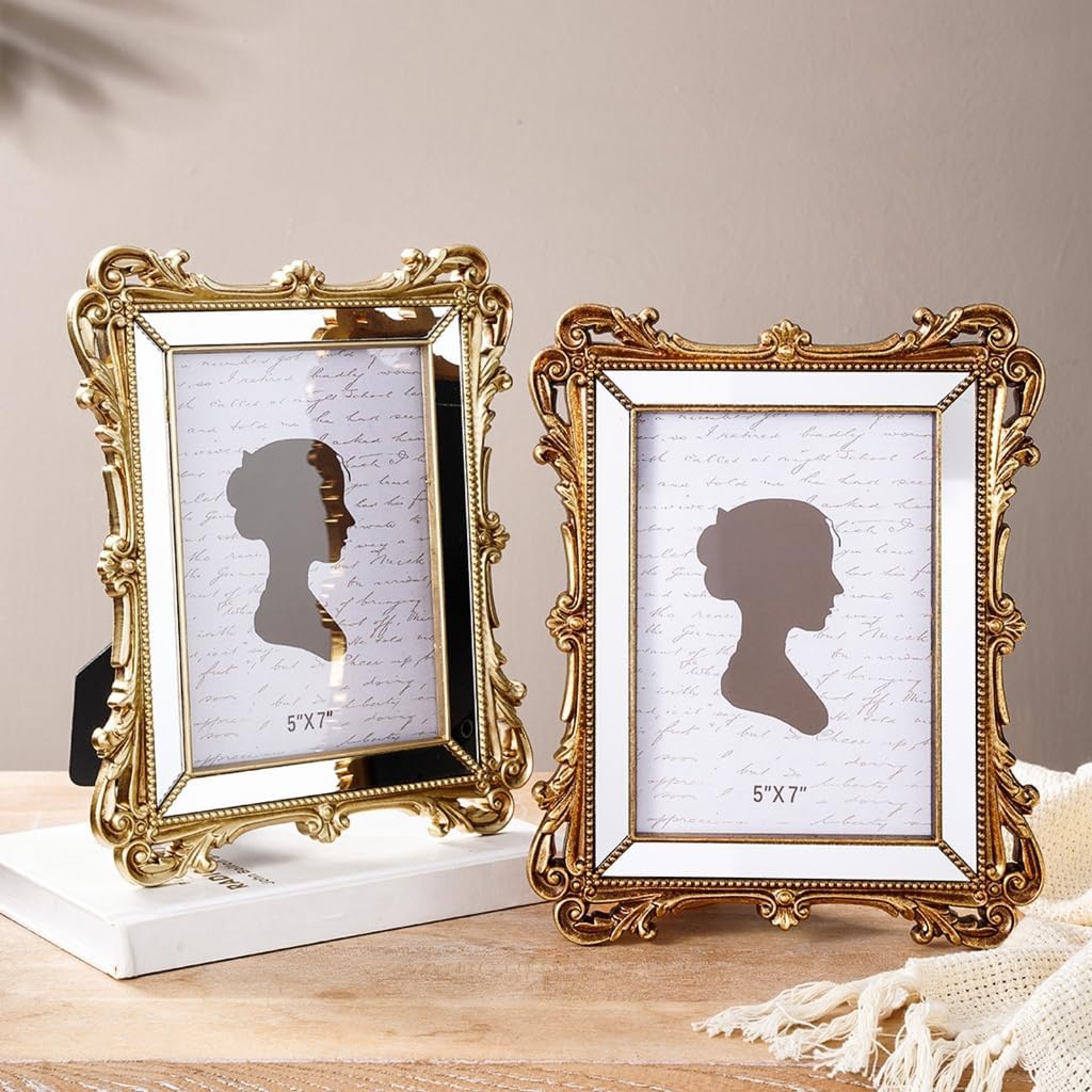 European Carving Resin Picture Frame Decorative Photo Holder for Home Office