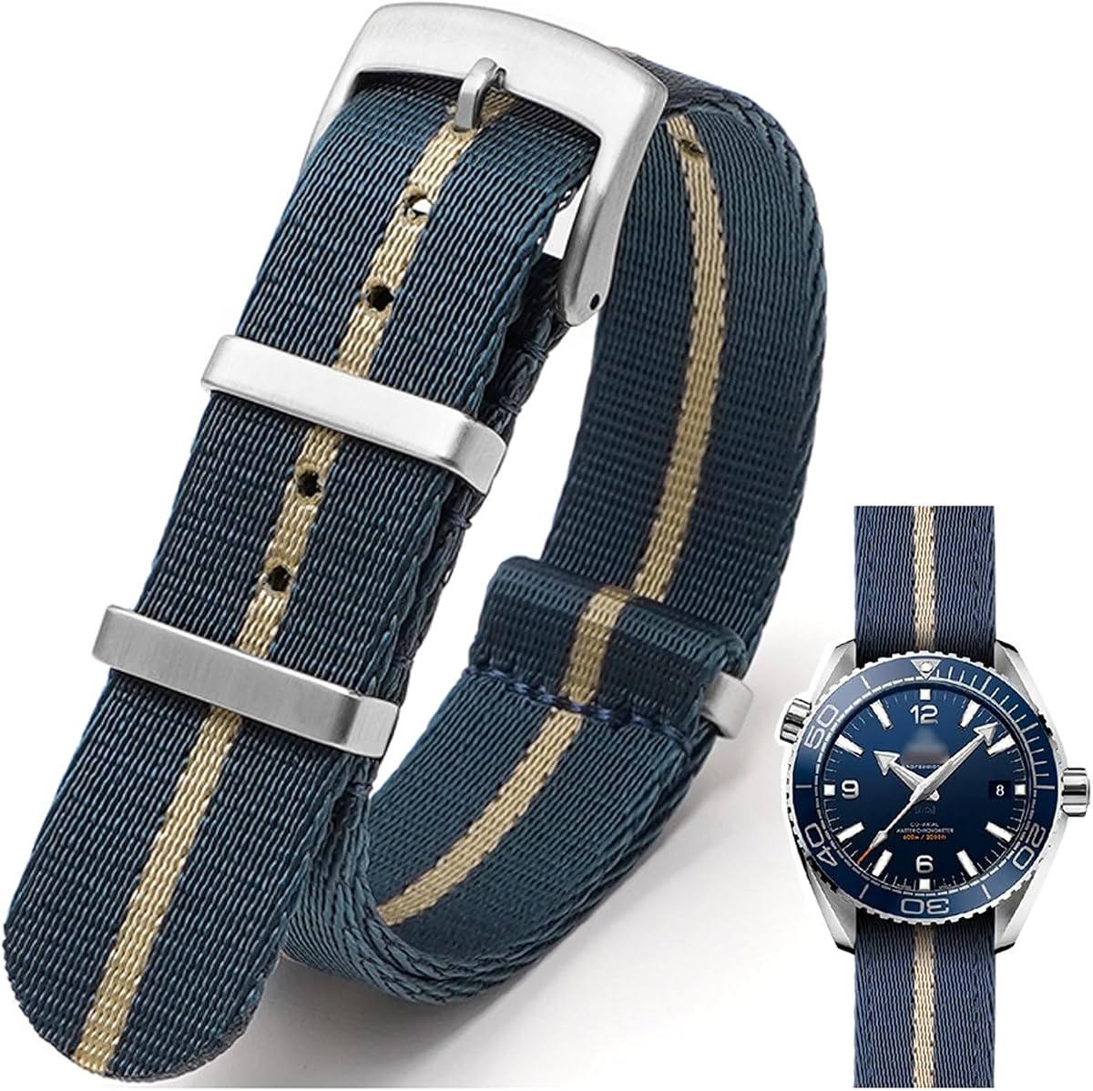 Military Ballistic Nylon Watch Band Heavy Buckle 18mm 20mm 22mm 24mm Thick G10 Premium Nylon Watch Bands Smart Watch Replacement Band Strap for Men Women