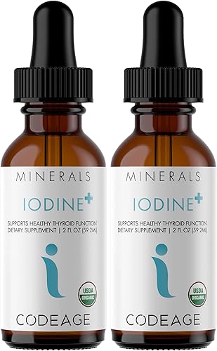 Miniatura 9 de Codeage Gotas de yodo orgánico USDA  250 Mcg  Suministro de 1+ año  Suplemento de yodo líquido  Solución de gotas de yodo  Yodo puro y transparente