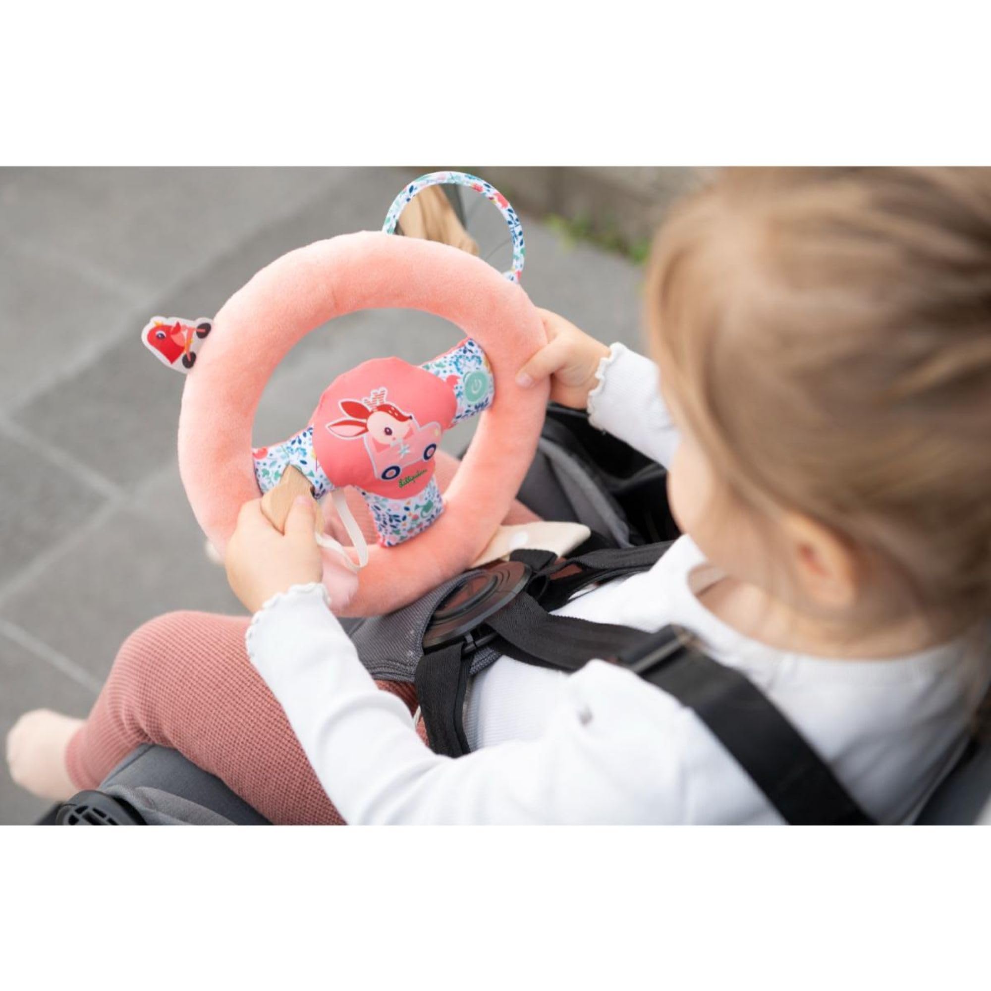 Lilliputiens - Volante per bambini Stella - Giocattolo di simulazione di guida per bambini - Volante removibile da fissare sul seggiolino auto - Stimola l’immaginazione - Dai 18 mesi - 83511