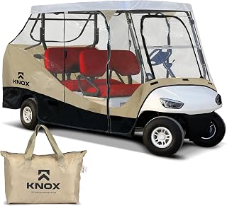 4 Person Golf Cart Enclosure 79" Long Roof, 600D Portable Transparent Driving Golf Cart Cover Storage, Golf Cart Accessories, Compatible with EZGO TXT/RXV, Yamaha, Club Car DS Precedent