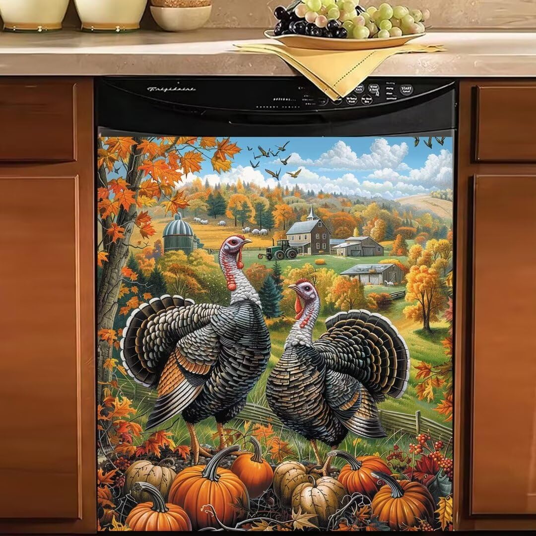 Thanksgiving Decor Turkey Dishwasher Cover