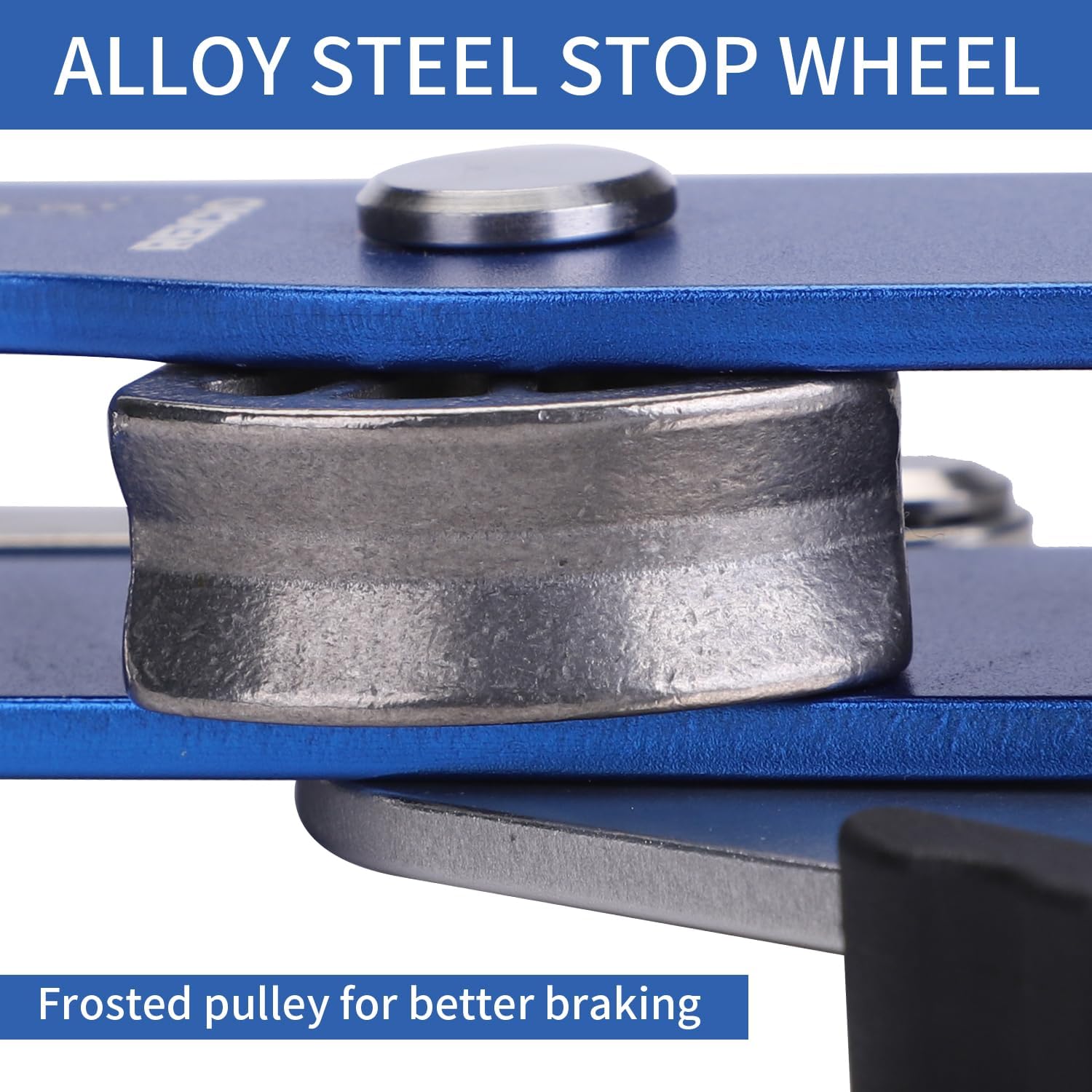 Climbing Stop Descender for 10.5-11mm,Self-Braking Self Locking Belay Device Rescue Equipment Hand Controls with Mountain Climbing Cave Rappelling Aerial Work Rescue Activities