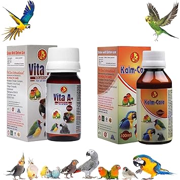 Pet Care International (PCI) Combo Vita A+ (30ml) and Kalm Care (100ml) || Provide Essential Vitamins & Minerals for Healthy Bird Healthcare