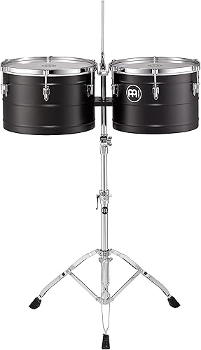 Miniatura 4 de Meinl Percussion MT1415CH Marathon Series Timbales de acero con acabado cromado, 14 pulgadas y 15 pulgadas con soporte