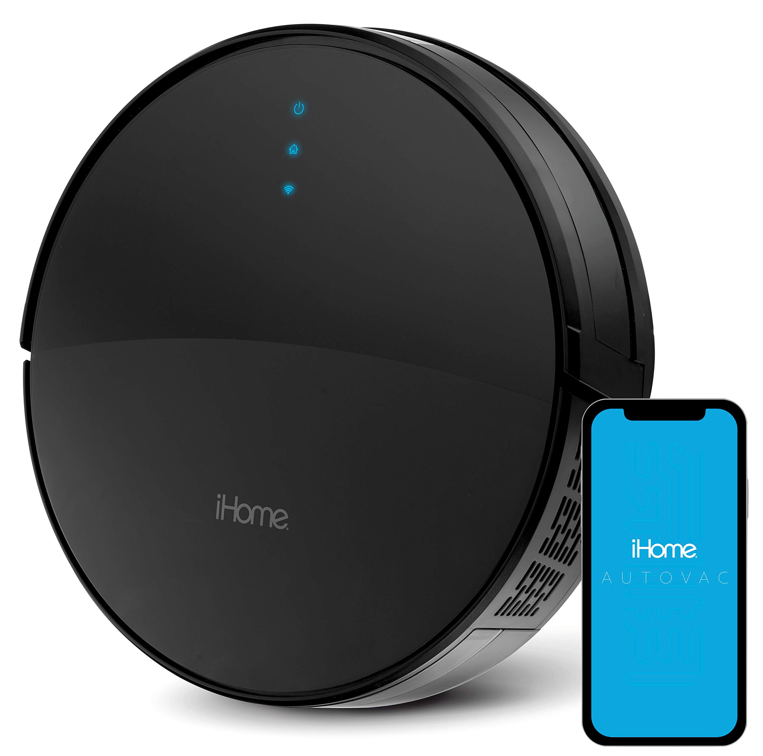 iHome AutoVac 2-in-1 Robot Vacuum Cleaner + Mopping Enabled 2000Pa Strong Suction Power Mapping Home Map Navigation, Self-...
