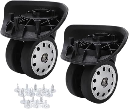 1 Pair Luggage Wheels Replacement, A88 Porous Luggage Replacement Casters Wear Proof Suitcase Spinner Wheels for Travel Bags Repair