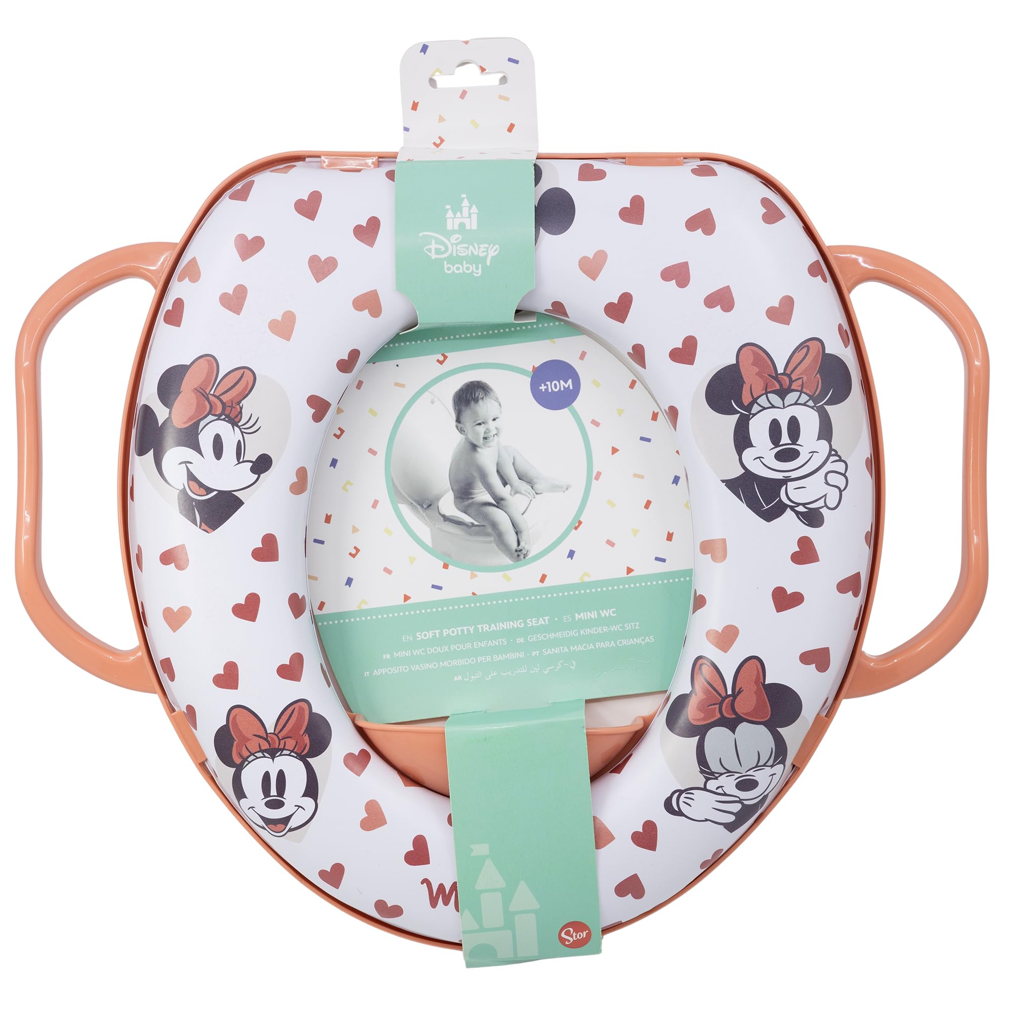 Tataway Riduttore Wc Bambini Disney Minnie, In Plastica, Con Due Maniglie Di Supporto, Seduta Imbottita E Riutilizzabile