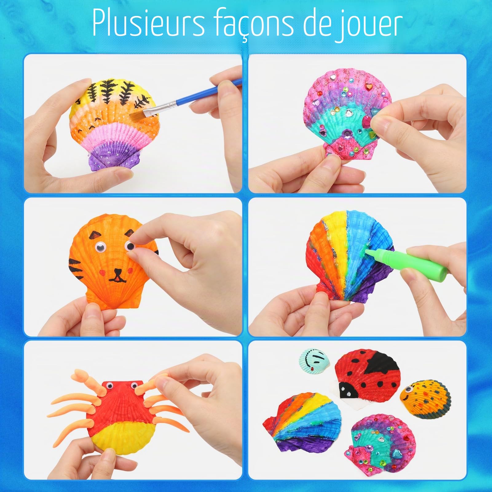 Kit Activites Manuelles Pour Enfants Nadisean Peinture De Coquillages Pour Enfants, Kit De Kit Activites Manuelles Pour Enfants Nadisean Peinture De Coquillages Pour Enfants, Kit De