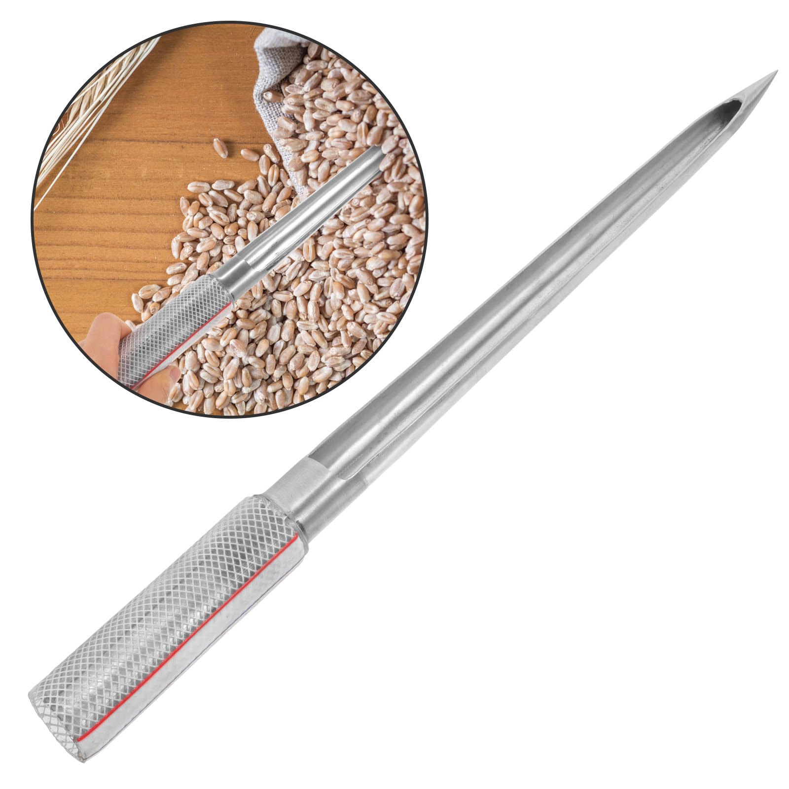Muestreador de Granos para Laboratorio y Procesamiento de Alimentos, Acero Inoxidable 304, Muestreo Preciso, Resistente al Óxido, para Trigo y Fertilizantes
