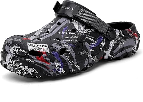 CERYTHRINA Zuecos de Verano para Hombre, diseño de Camuflaje, Antideslizantes, de EVA, Transpirables, cómodas, para Exteriores, Interiores, Informales, para Hombres jóvenes