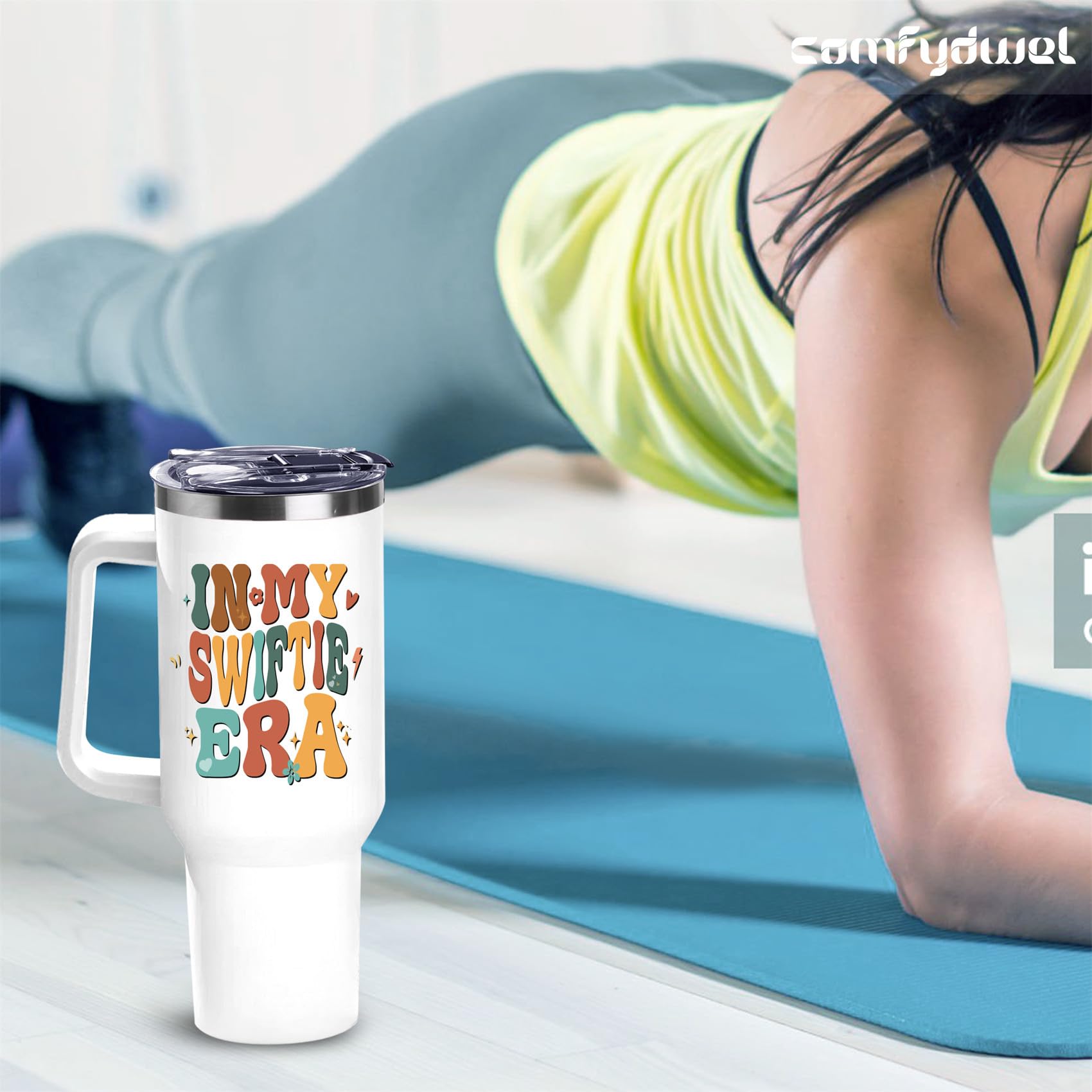 40Oz Tumbler for Singer Fans Perfect Swi- ftie Gifts for Women In My Swi- ftie Era Tumbler with Handle for Girls Music Fans Friends Besties Sisters