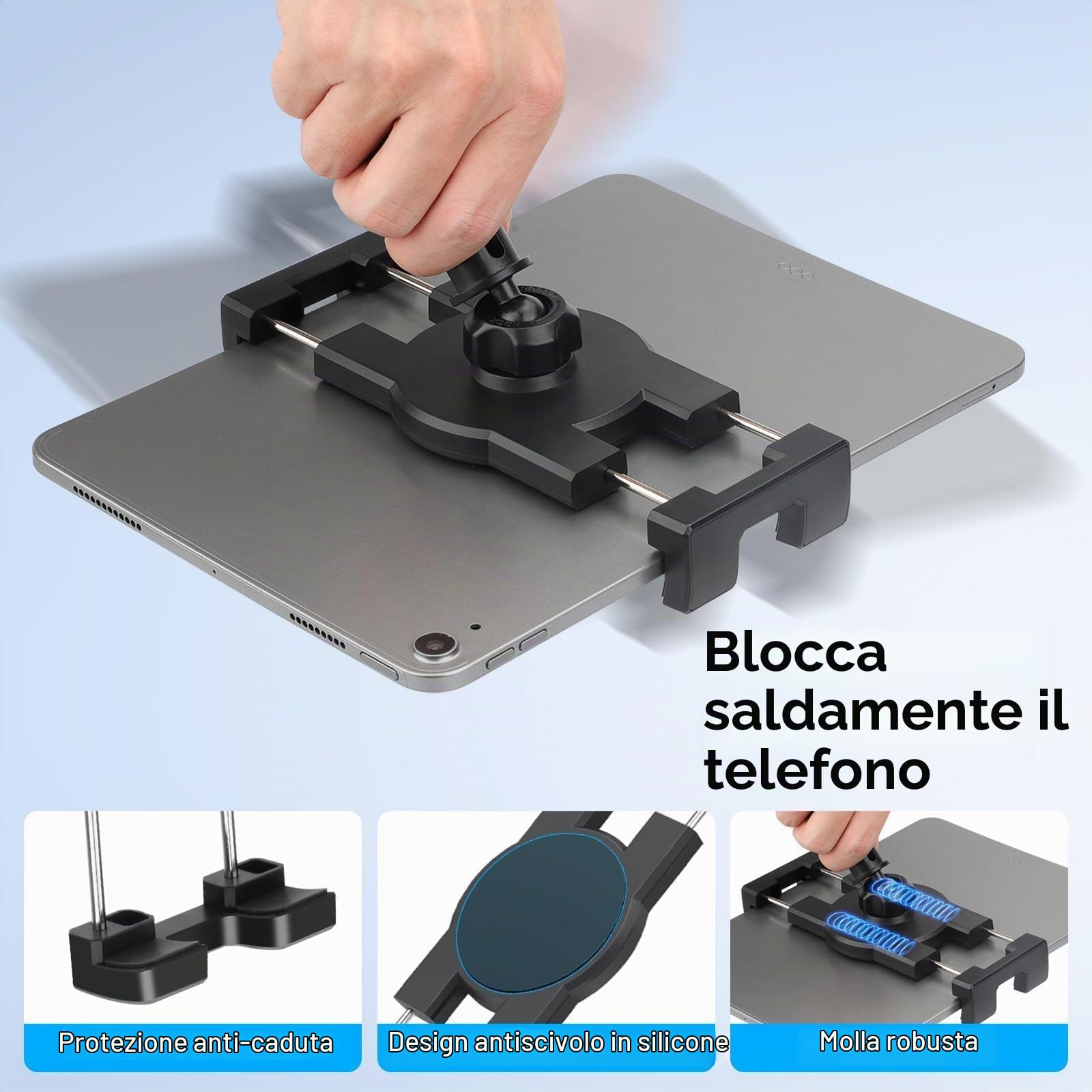 N NEWTOP Kit 2in1 Supporto Poggiatesta Ventosa T-B Universale per Tablet da 7 a 11 Pollici Schermo Ruotabile 360° Regolabile Auto Macchina Camper N NEWTOP Kit 2in1 Supporto Poggiatesta Ventosa T-B Universale per Tablet da 7 a 11 Pollici Schermo Ruotabile 360° Regolabile Auto Macchina Camper