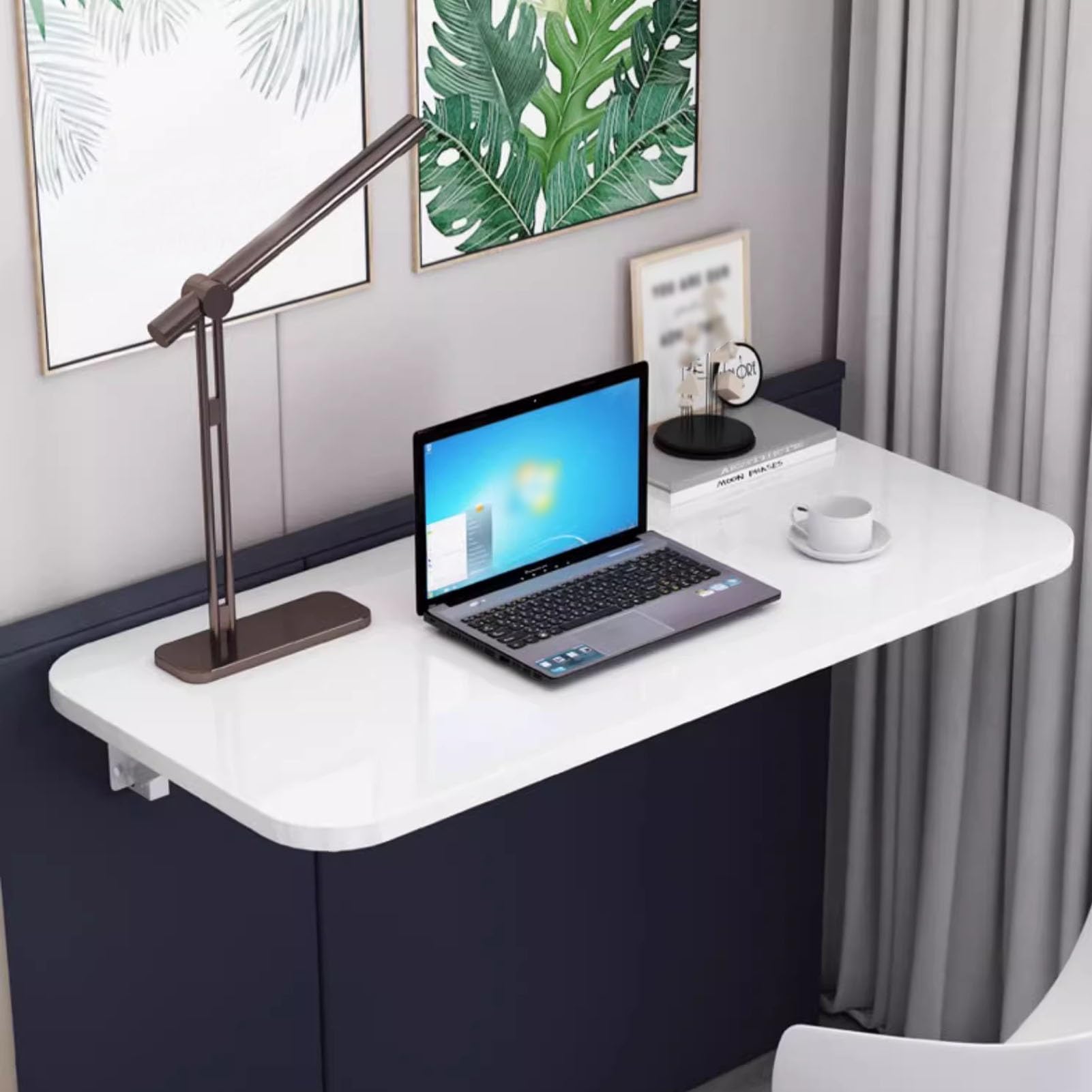 Table de travail informatique suspendue rabattable et ultra robuste