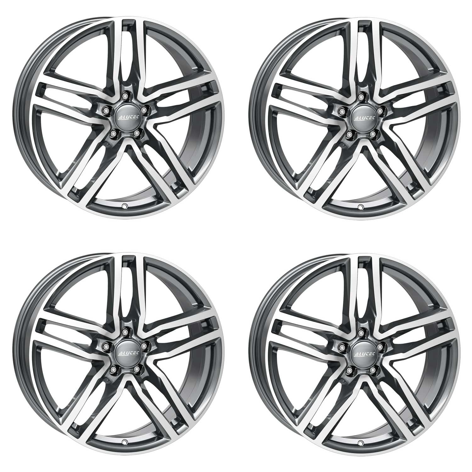 4 x felgi Alutec Ikenu 6.5Jx16 ET32 4 x 108 grafitowe polerowane fronty kompatybilne z Citroen C4 e-C4