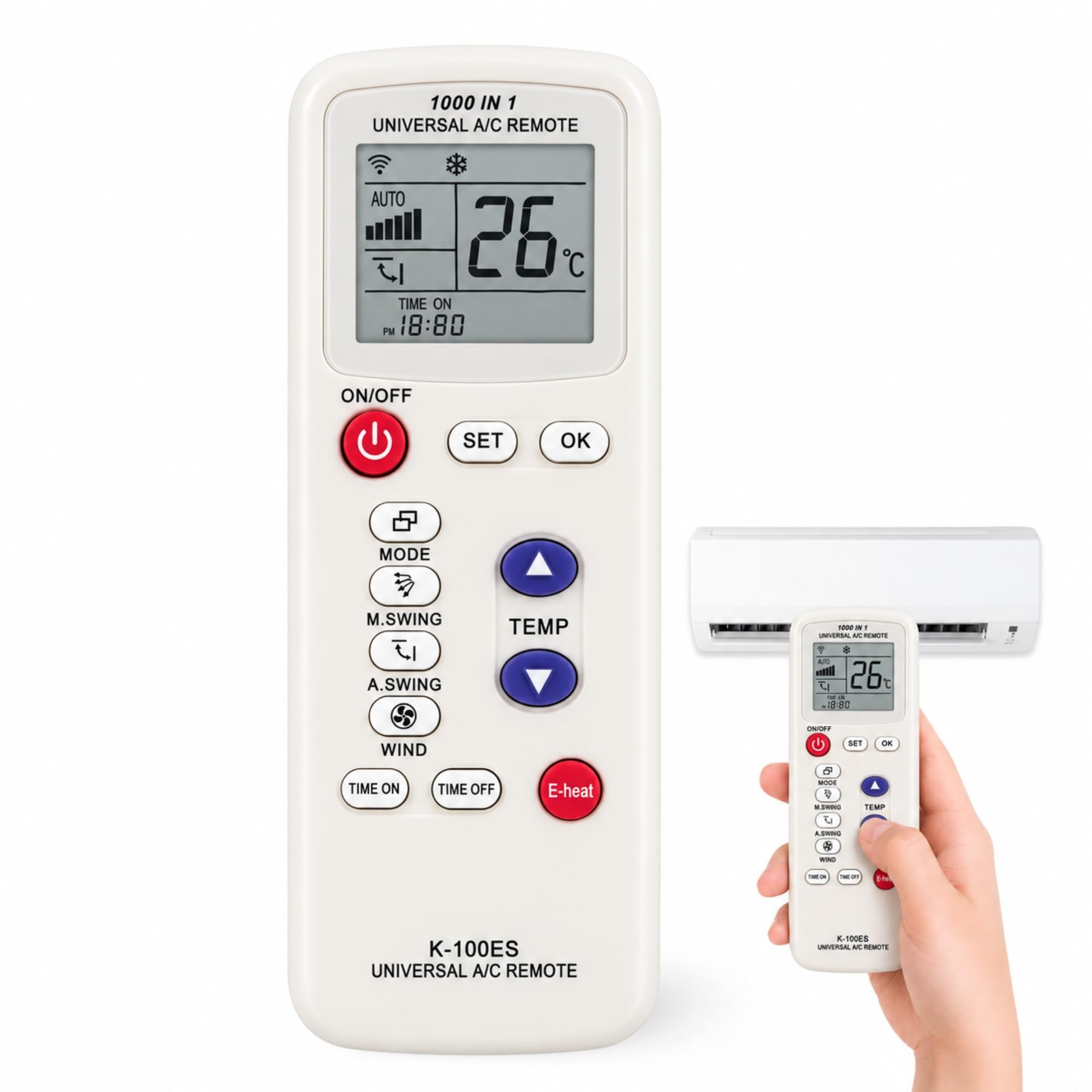Mando Aire Acondicionado K-100ES Aermec Airwell Airton ECO - imagen 1