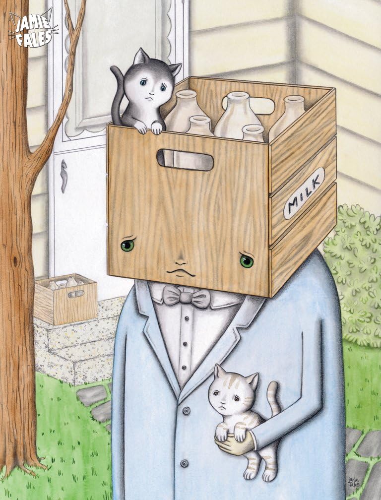 Meowning Delivery Print by Jamie Fales