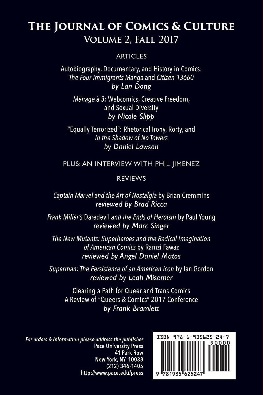Journal of Comics and Culture Volume 2: Comics in the Margins: From the Margins, Looking In and Out