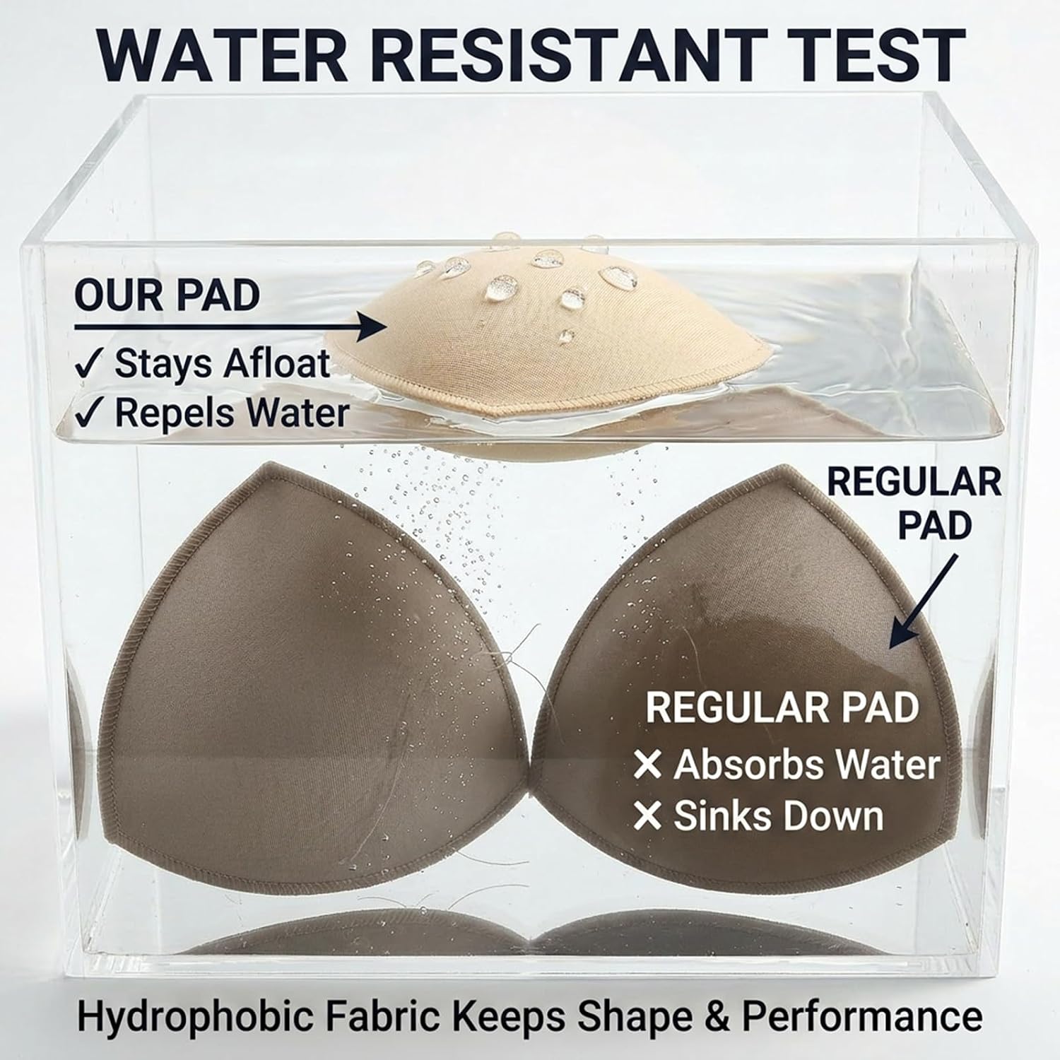 Removable Bra Cup Inserts, 3 Pairs Soft Lightweight Enhancer Pads, Anti-Slip Push Up Bra Liners for Swimwear Bikini Sport Bra image 3