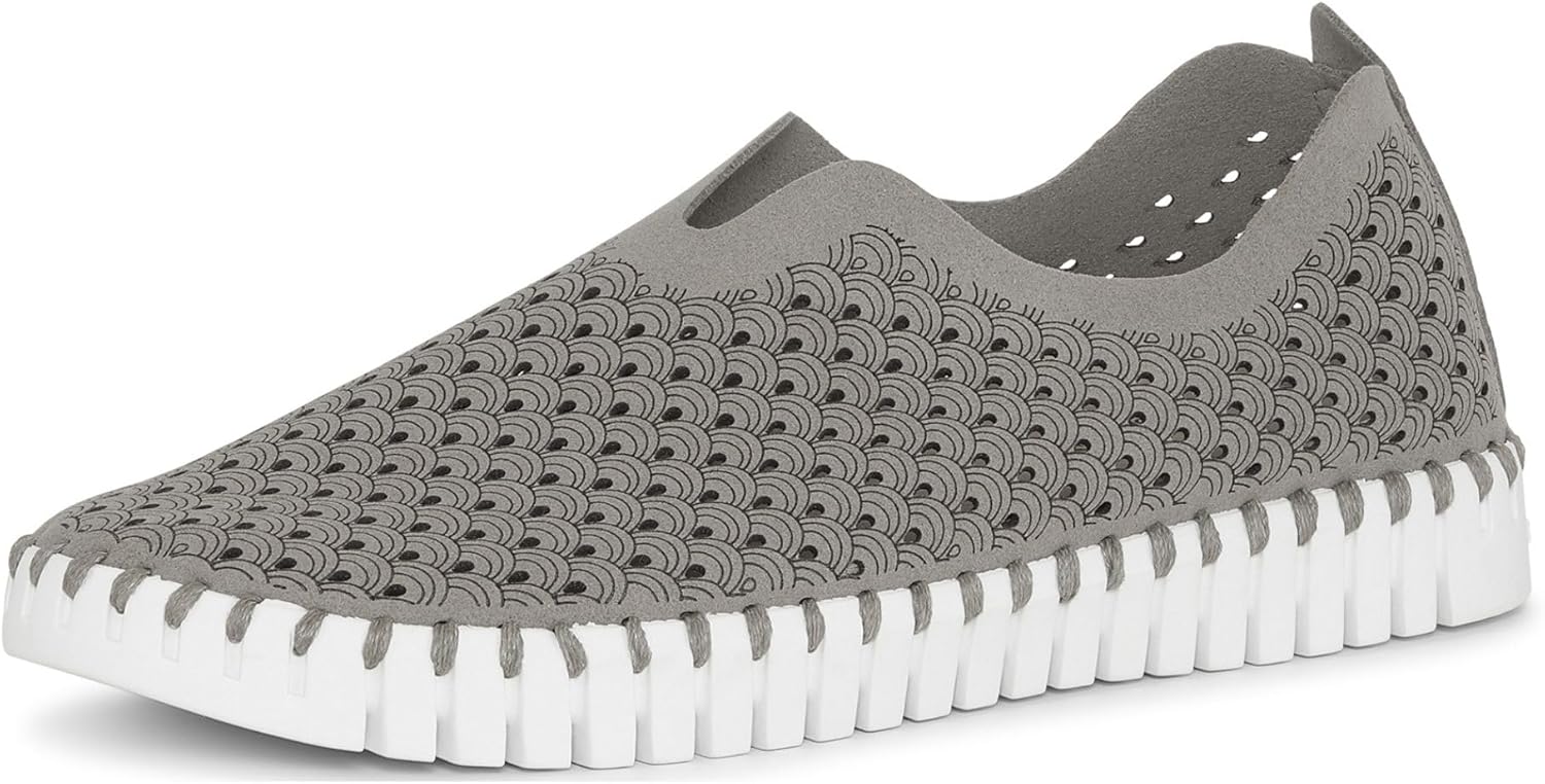 ILSE JACOBSEN HORNBÆK Women's Tulip 139 Flat | Slip-On | Low-Top | Grey | 37 EU/7 M US