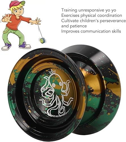 Miniatura 2 de Focket Yoyo que no responde Yoyo de metal para adultos jugadores avanzados de Yoyo Yoyo profesional con 3 guantes de cuerdas de Yoyo bola de Yoyo
