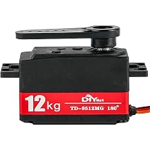 12kg Low Profile Servo 180 TD-9512MG RC Digital Servo Waterproof Full Metal Gear High Speed 1000-2000ues 1/8 1/10 RC Car Helicopter Tail Robot Remote Control
