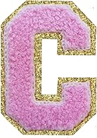 Vista 161 de SPRT - Parches de letras de chenilla universitaria con purpurina, parche de letras blancas para planchar con letras del alfabeto para disfraz