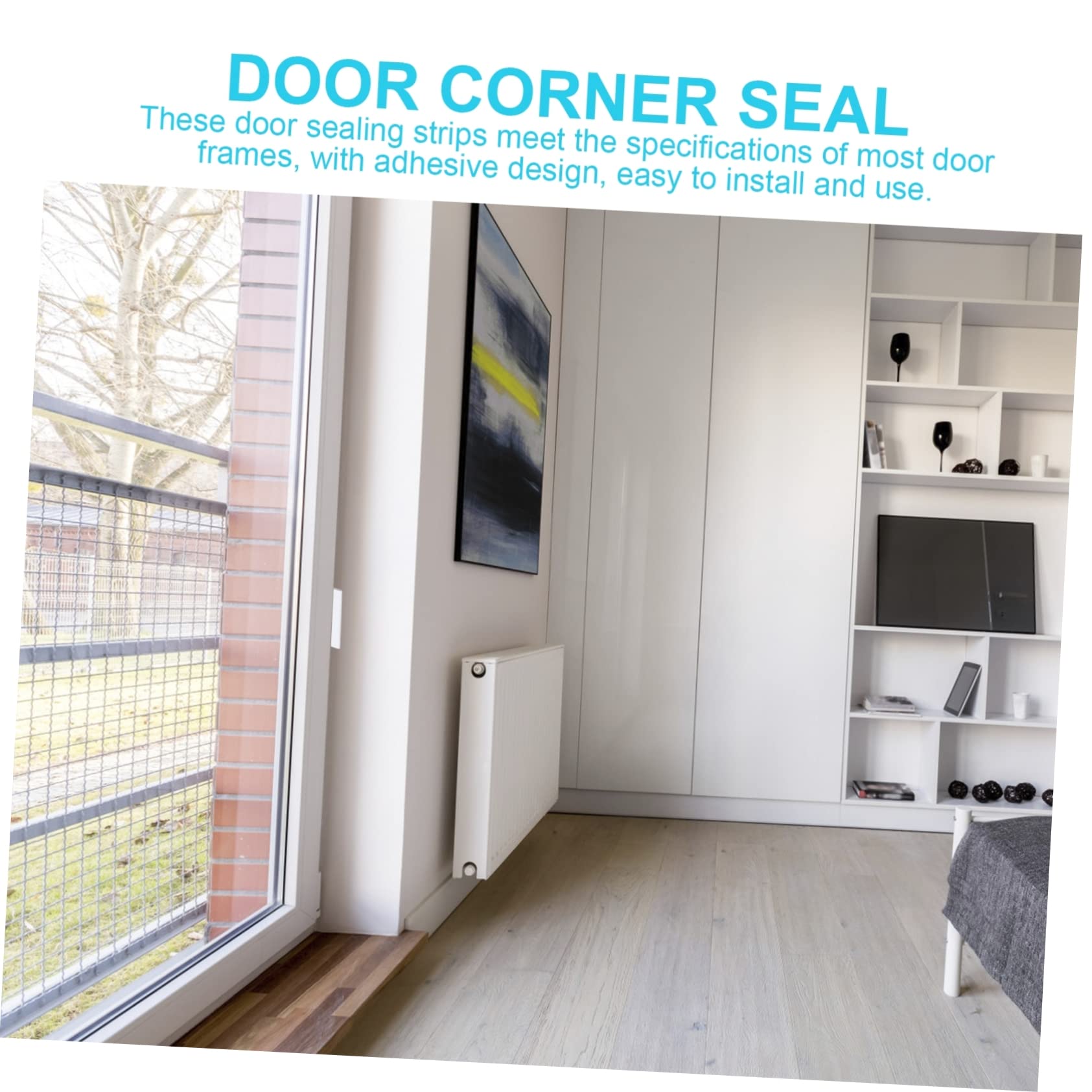 IWOWHERO 25pcs Adhesive Door Draft Stoppers Door Corner Seal Strip Sealing Strip for Noise Reduction