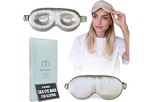 MATASSE 22 Momme Genuine Mulberry Silk Sleeping Eye Mask with Eye Cups...