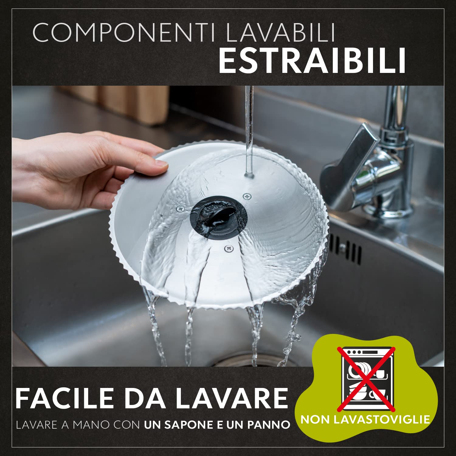 Twinzee Affettatrice Elettrica da Casa 150W Nera - 2 Lame, Spessore 0-15mm - Affettatrice Professionale per Salumi, Carne e Pane