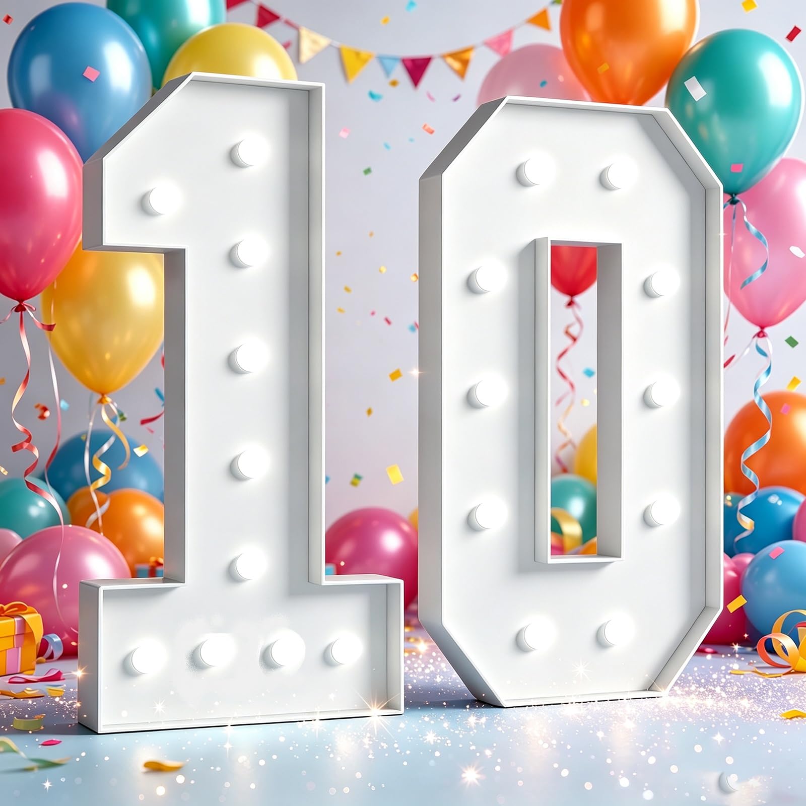 Marquee Light Up Numbers Birthday Party Decor Large Signs