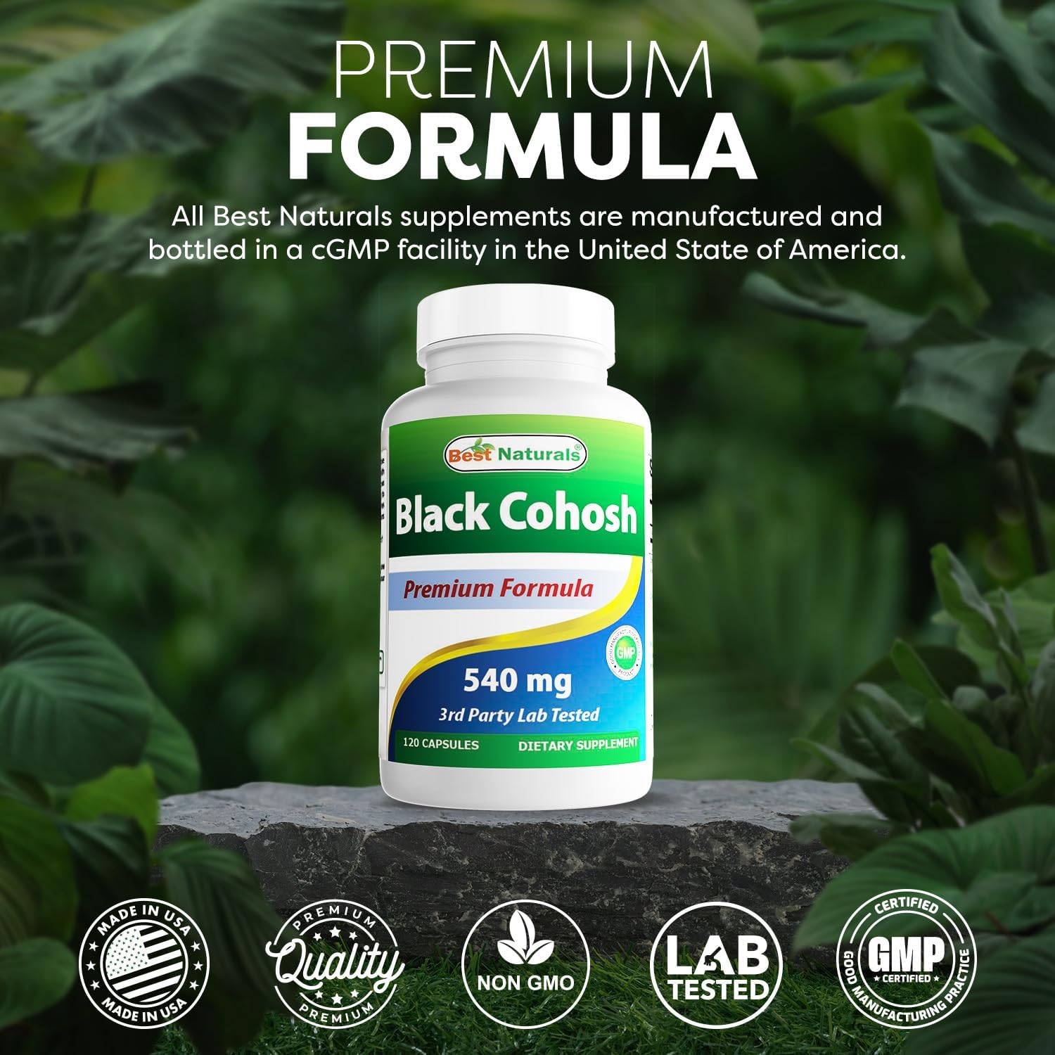 Best Naturals Black Cohosh 540 Mg 120 Capsules (120 Count (Pack of 3))
