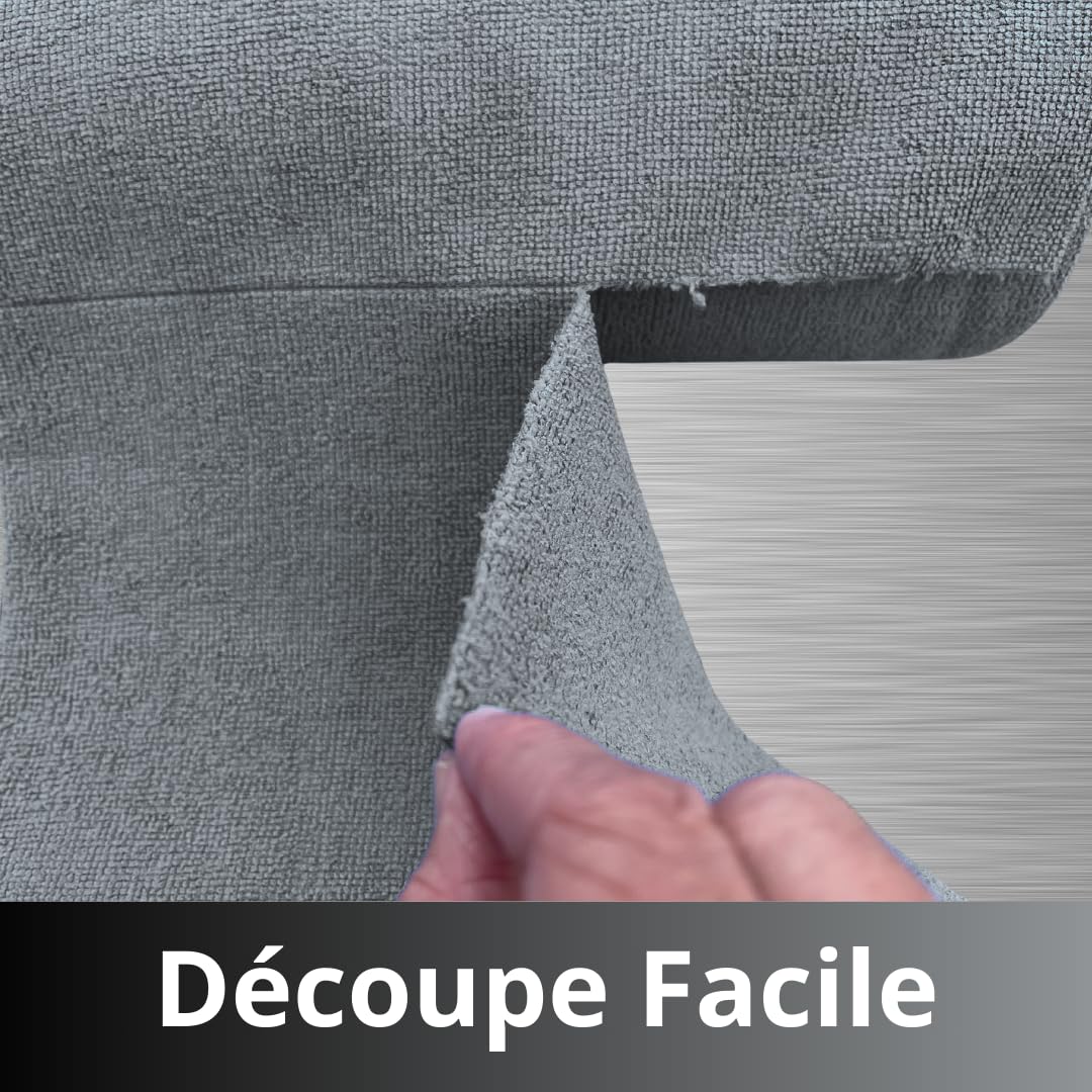 Chiffons microfibres de nettoyage en rouleau – Chiffon microfibre Réutilisable, Déchirable et Sans Peluche pour Nettoyage Multi-Usages - Rouleau de 75 chiffons microfibre 30x30cm - Panaché - Lot de 4