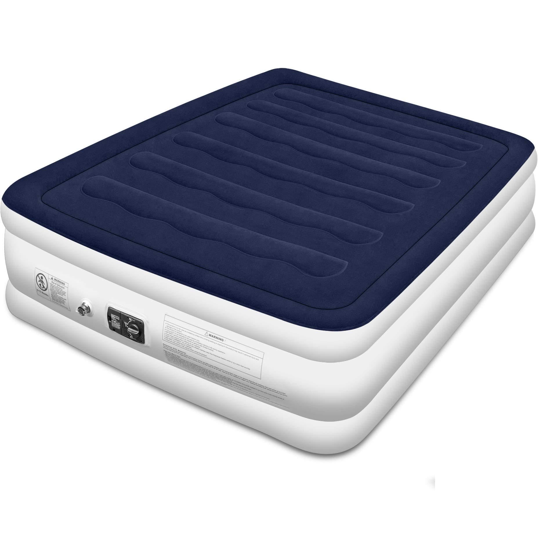 Blackace arteesol Self-Inflating Air Mattress Aufblasbare Gästebett Matratze mit Elektropumpe für Besucher & Reisen, Schnell aufblasbar in 1.5-3 Min Weiche Flockoberfläche