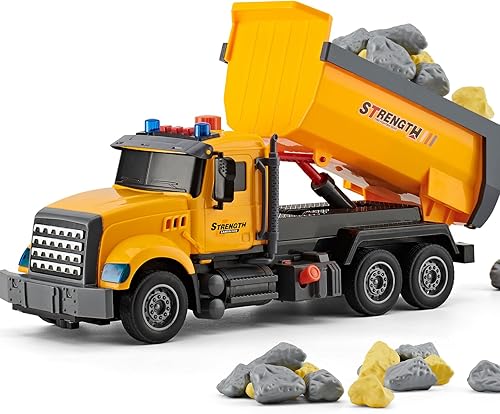 Miniatura 13 de Camión Mezclador de Cemento Grande, Juguetes para niños de 3, 4, 5, 6, 7, 8 años, Camiones de juguete con luces y sonidos para niños, niños