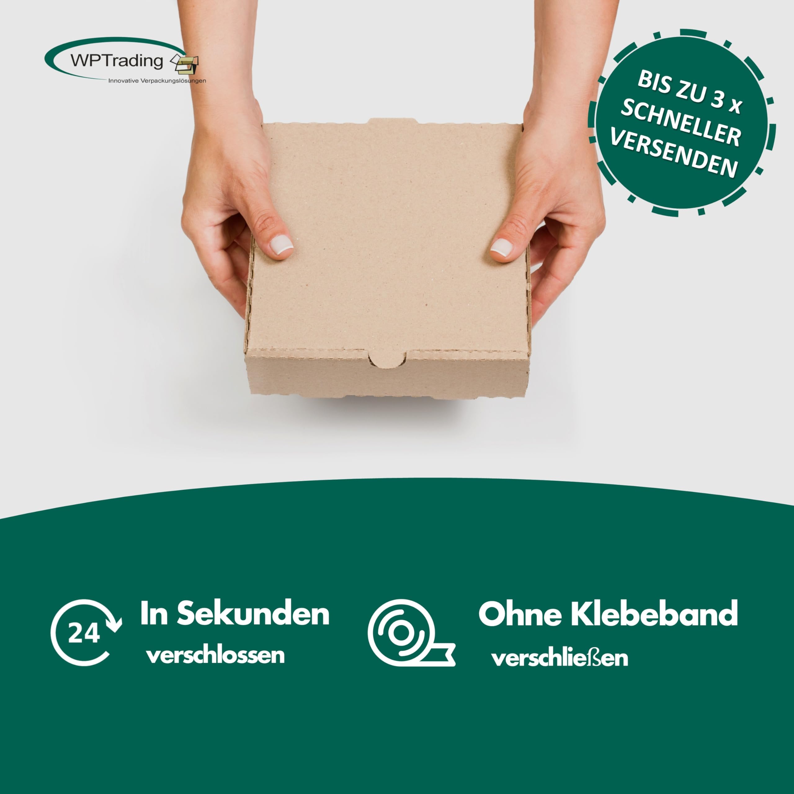 250 Stück Maxibriefkarton 180 x 130 x 45 mm 1-wellig Braun - Faltkarton mit Steckverschluss als Maxibrief für Warenversendung - Versand Kartonage für Päckchen - Karton Versandverpackung