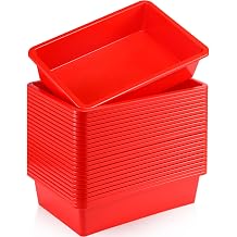 Sintuff 24 Pcs Classroom Paper Tray, Stackable Letter Size Bin, Blue