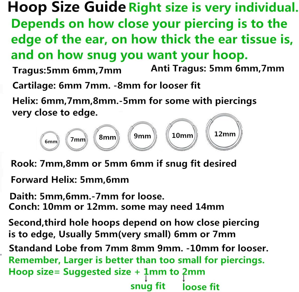 Clear CZ Nose Rings & Earrings - 316L Surgical Steel - Cartilage, Conch, Daith, Helix, Rook, Tragus, Lobe & Snug Body Piercing Jewelry - 20G, 18G - Image 4