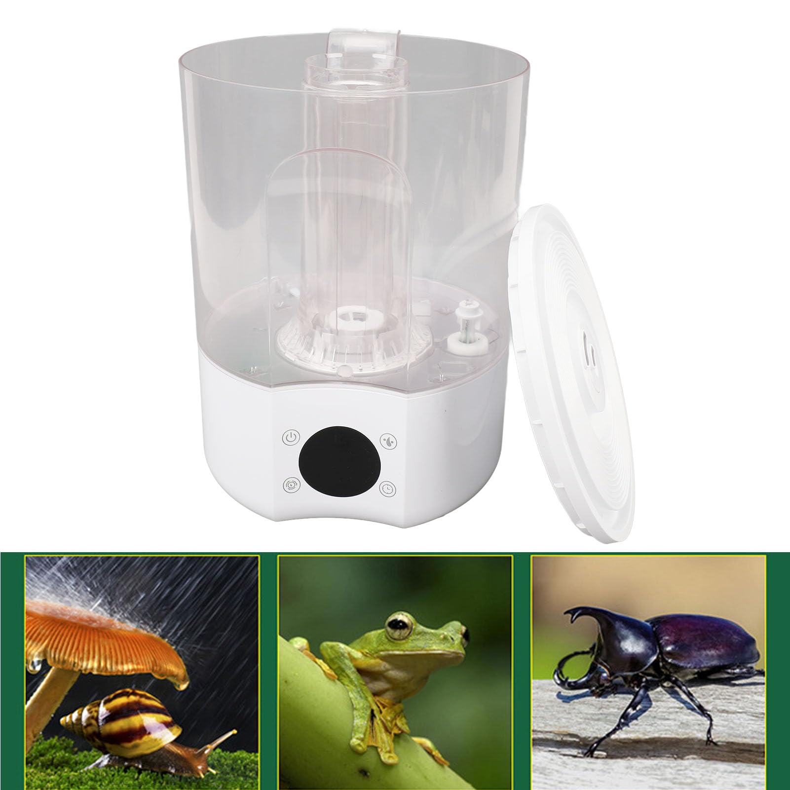 Pyhodi Umidificatore per Terrari, Nebulizzatore per Rettili, Macchina del Fumo da 4 Litri, con Timer e Telecomando, Nebulizzatore Automatico per Tartarughe, Camaleonti, Pipistrelli,