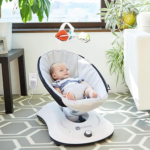 Miniatura 3 de Cable de alimentación de repuesto de 12V 3A para 4moms mamaRoo 4, RockaRoo Baby Swing, adaptador de CA cargador blanco