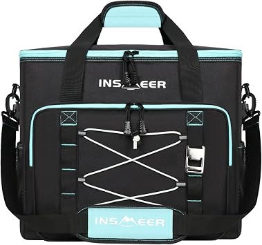 INSMEER Cool Bag Large 55L/90 Cans, XXL Insulated Cooler Bag Leakproof, Thermal Picnic Bag with Adjustable Padded Strap&Bottle Opener, Foldable Soft Cool Bags for Camping,Beach,Family Trip,Shopping