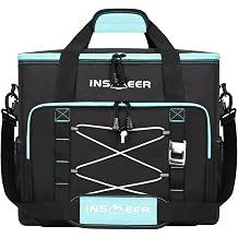 INSMEER Cool Bag Large 55 L 80 Cans Cool Bag Foldable Leak-proof & Waterproof Insulated Bag with Bottle Opener XXL Picnic Bag/Shopping Bag for Trips Camping Beach