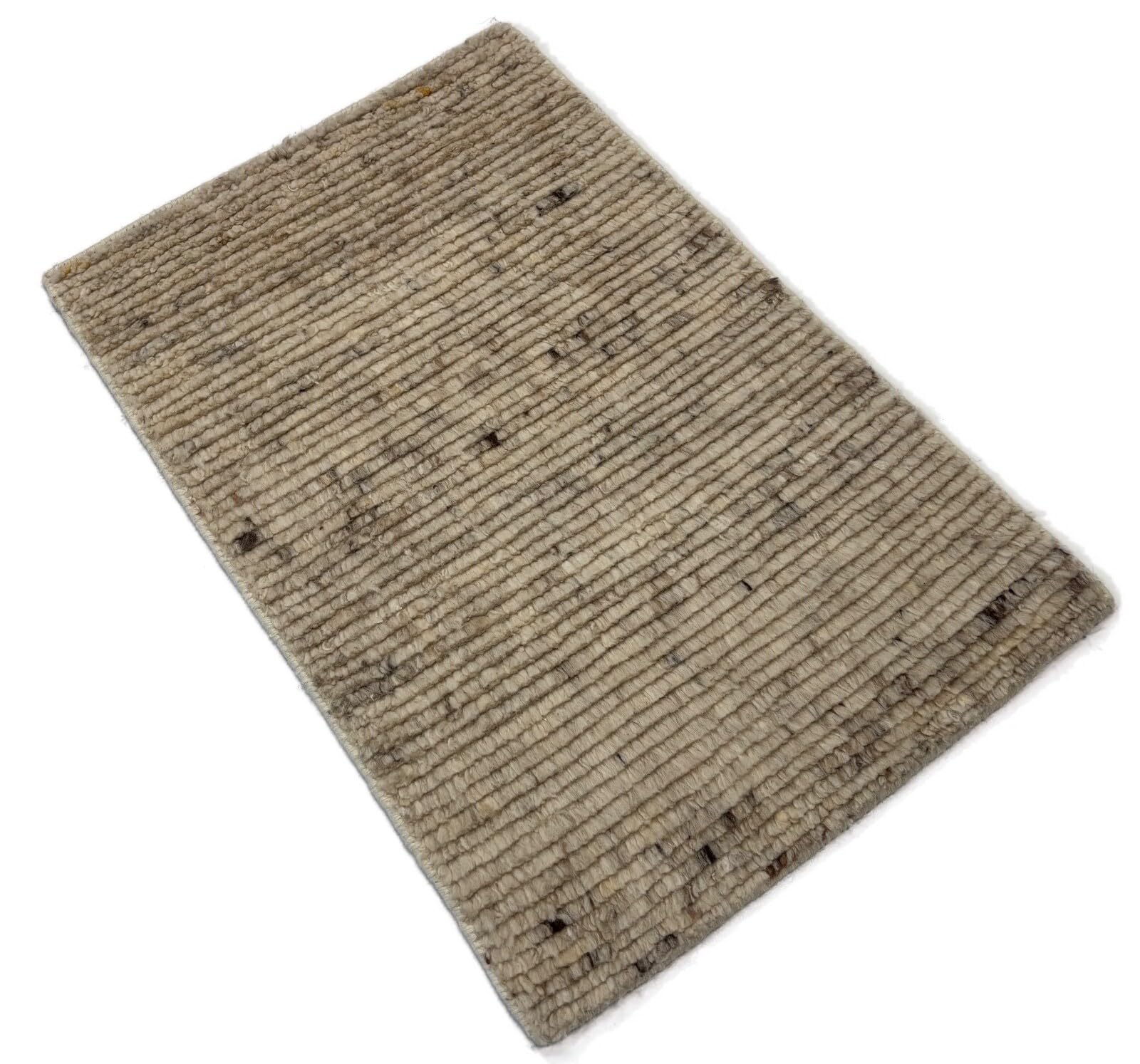 Tapis laine noué main 60x90 cm moderne BCI77 la solution sol froid et usure rapide