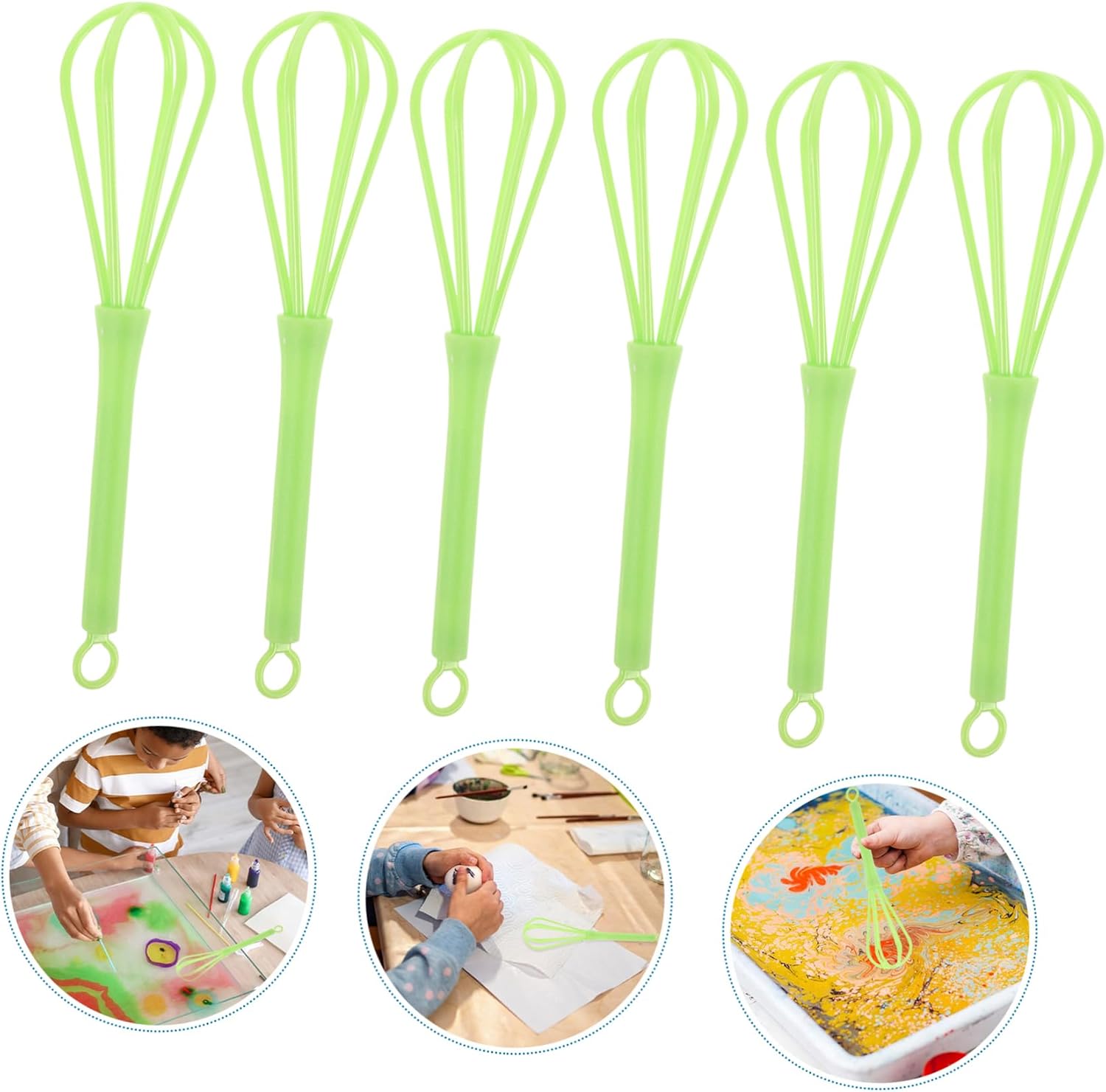 LIFKOME 10pcs Handmade Paper Pulp Mixer Wooden Craft Pulp Blender for DIY Papermaking