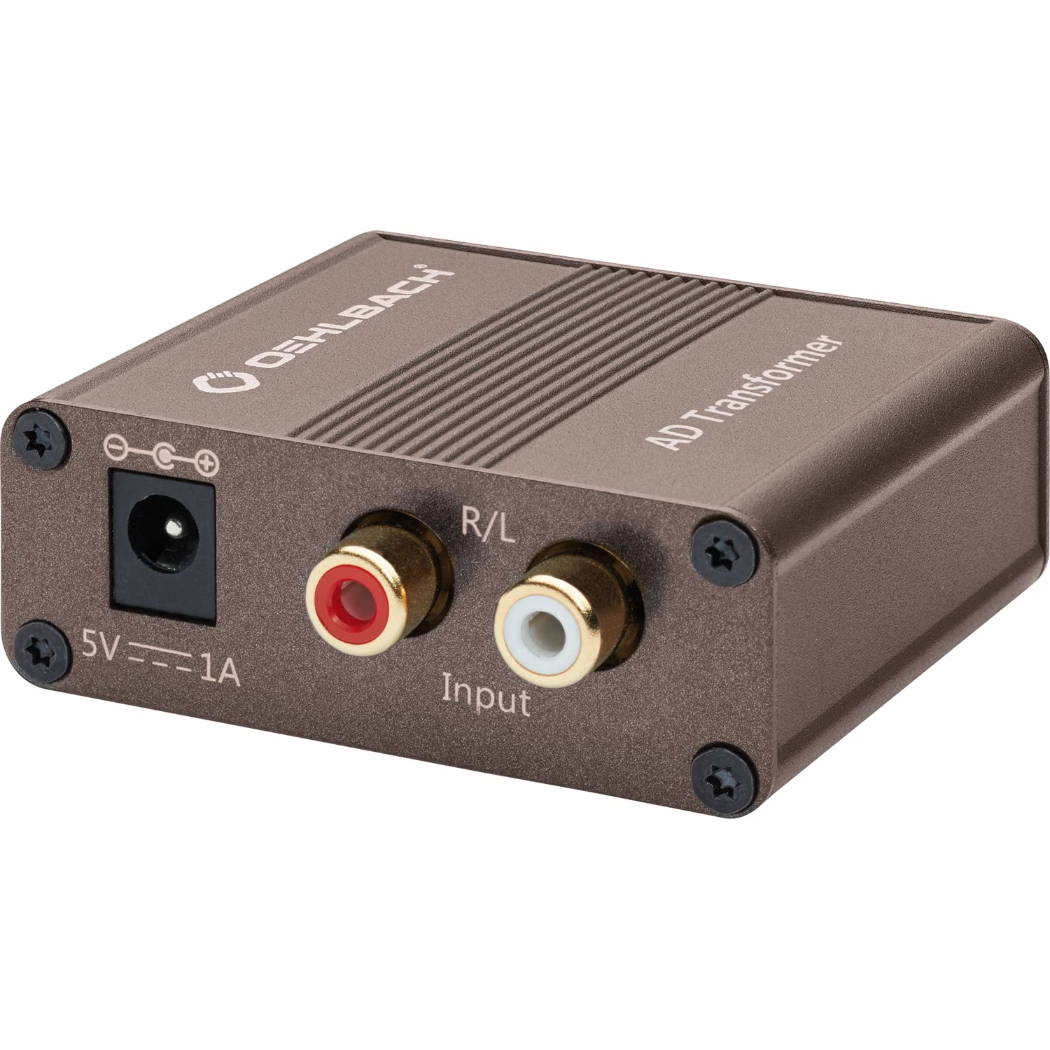 OEHLBACH AD Transformer - Convertidor de señal de audio estéreo analógico a digital (RCA RCA a coaxial RCA SPDIF Toslink – 24 bits, 96 kHz), metal